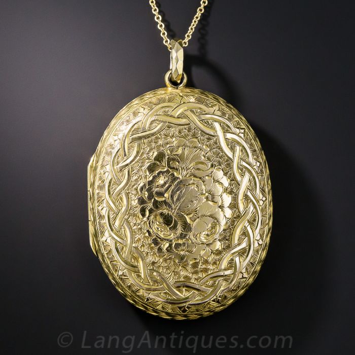 Large oval locket cheap