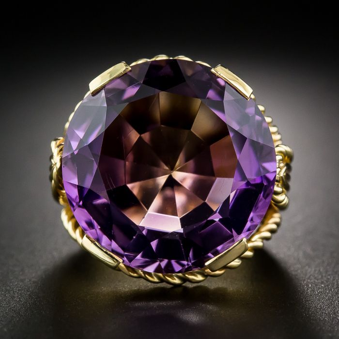 Chunky amethyst ring sale