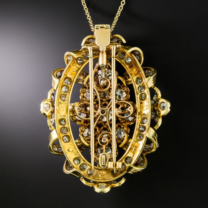 Large Victorian Diamond Brooch