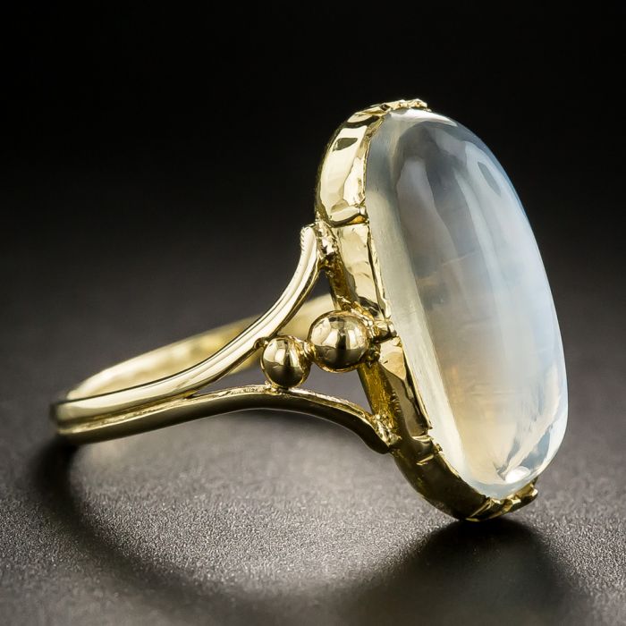 Buy Luxoro 10K Yellow Gold Premium Rainbow Moonstone and Multi Gemstone  Double Halo Ring (Size 10.0) 4.40 ctw at ShopLC.