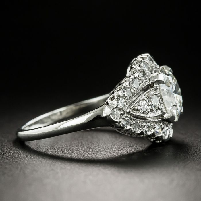 Solitaire Diamond Ring in platinum for 1 ct. diamond, sapphire or ruby -  Catherine Iskiw Designs
