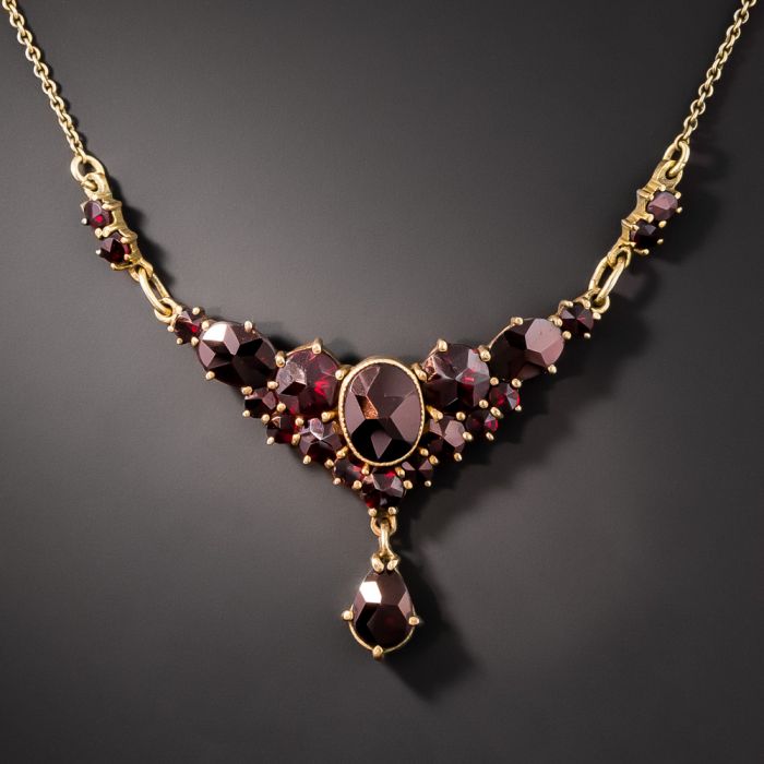 Buy Red garnet necklace - Silver necklace - Garnet bead necklace jewelry  online at aStudio1980.com