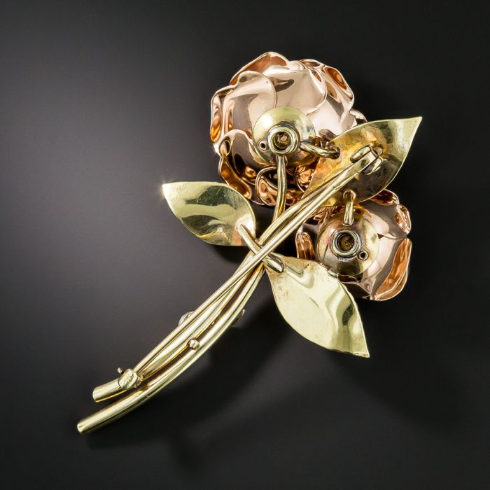 Krementz deals rose brooch