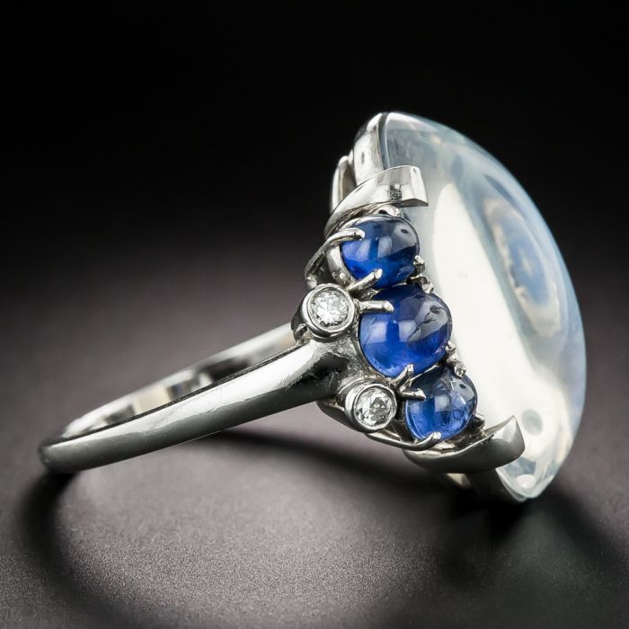 Goddesslili_Rings Goddesslili Moonstone Diamond Encrusted Rings for India |  Ubuy