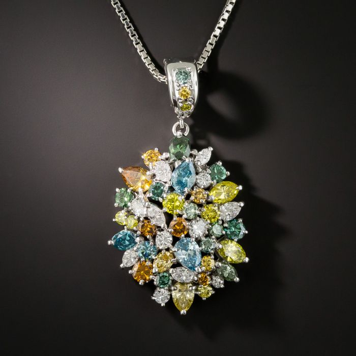 Zoe Chicco Gold Bezel-Set Mixed Diamond Cluster Necklace – Peridot Fine  Jewelry