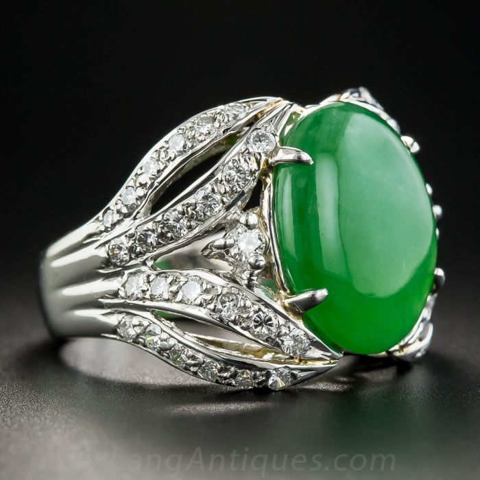 Custom White Jade Solitaire Engagement Ring #103619 - Seattle Bellevue |  Joseph Jewelry