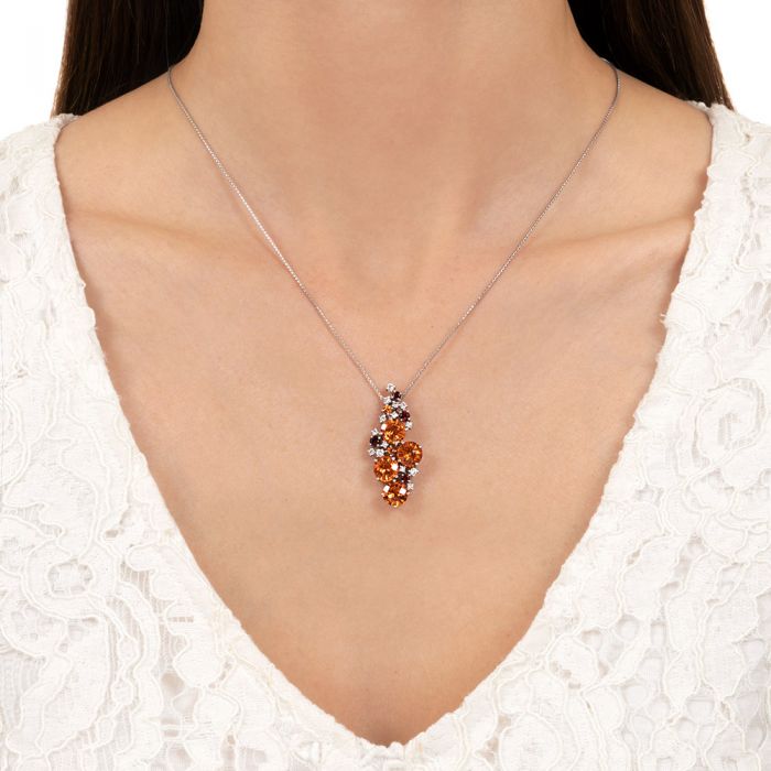 Orange deals garnet pendant