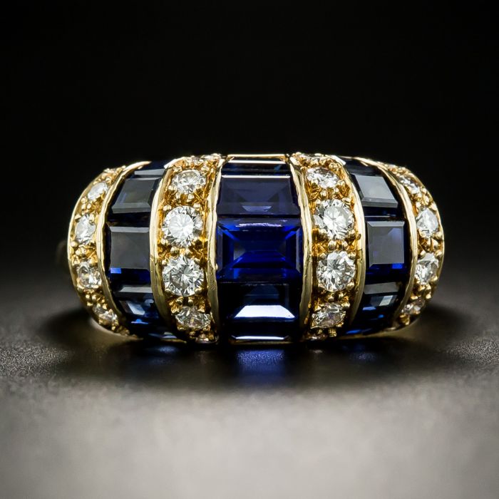 Oscar Heyman - Platinum Aquamarine & Diamond Ring