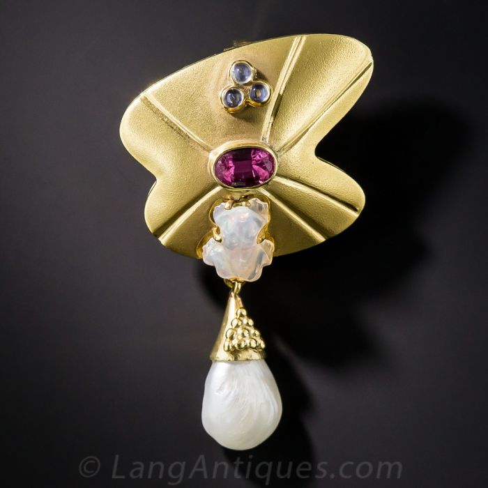 Paula Crevoshay Whimsical Pendant Brooch