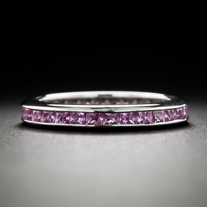 Purple sapphire eternity shop ring