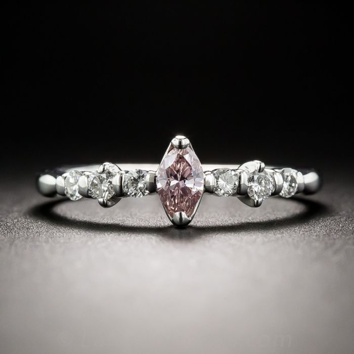 14K Two-Tone Radiant Pink Diamond Engagement Ring - Josephs Jewelers