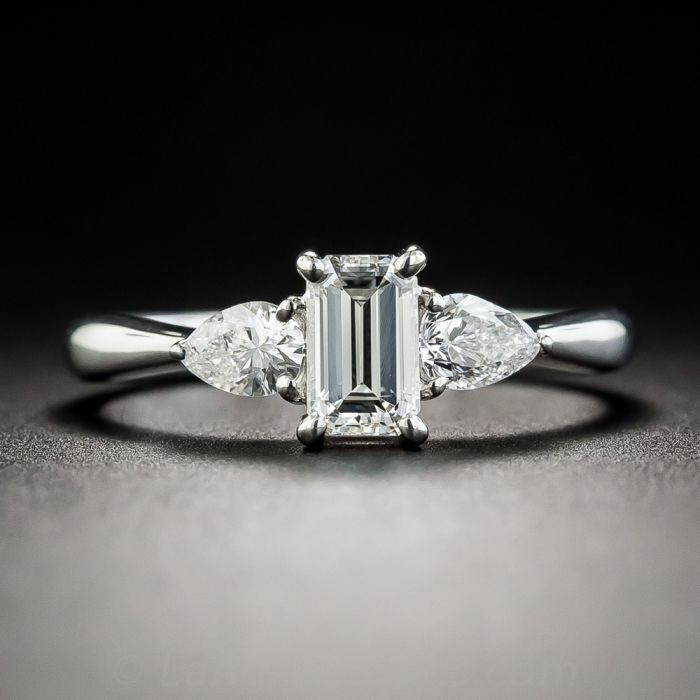 Diana Engagement Ring (0.82 ct Emerald Cut IVVS Diamond) in White Gold –  Beauvince Jewelry