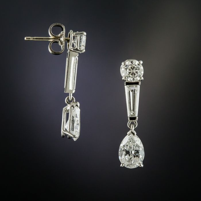 Platinum hot sale dangle earrings