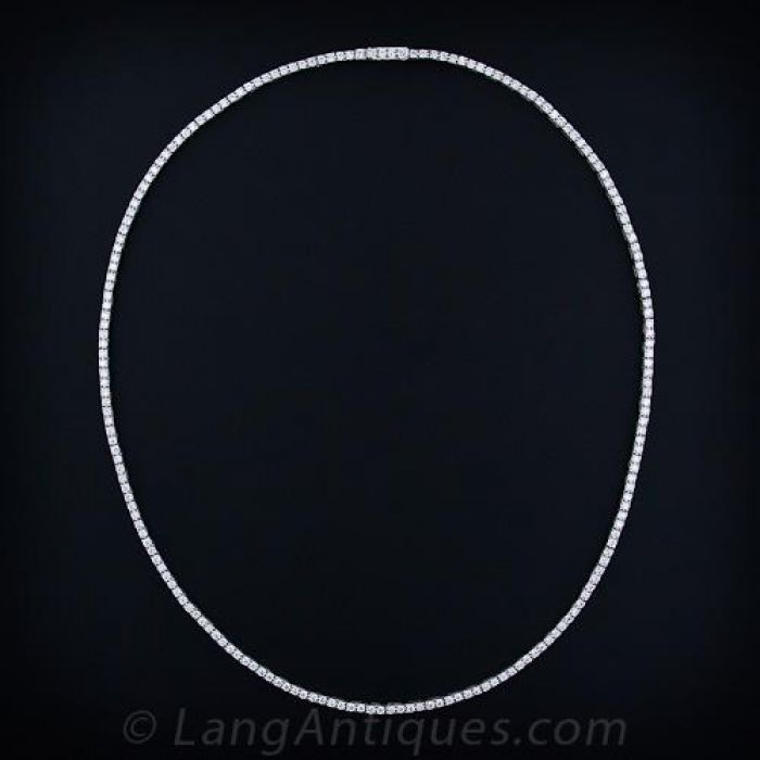 diamond straight line necklace