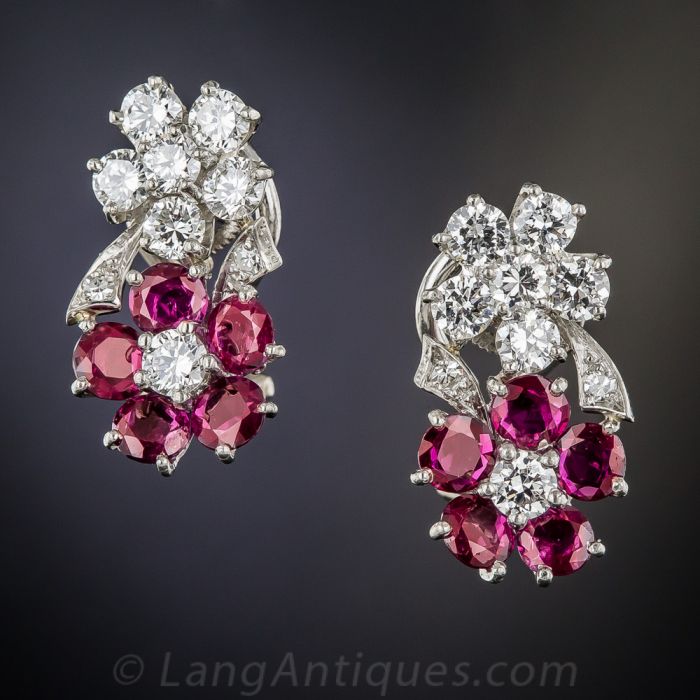 Platinum 2025 ruby earrings