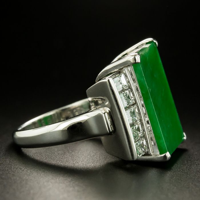 Jade Men's Wedding Ring, Real jade Gemstones Jewelry