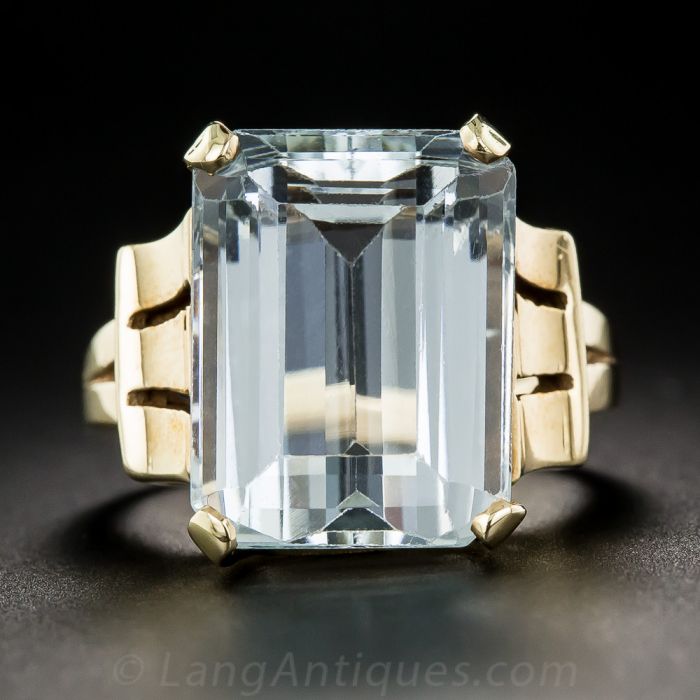Top 20 Large Aquamarine Rings - Estate Diamond Jewelry