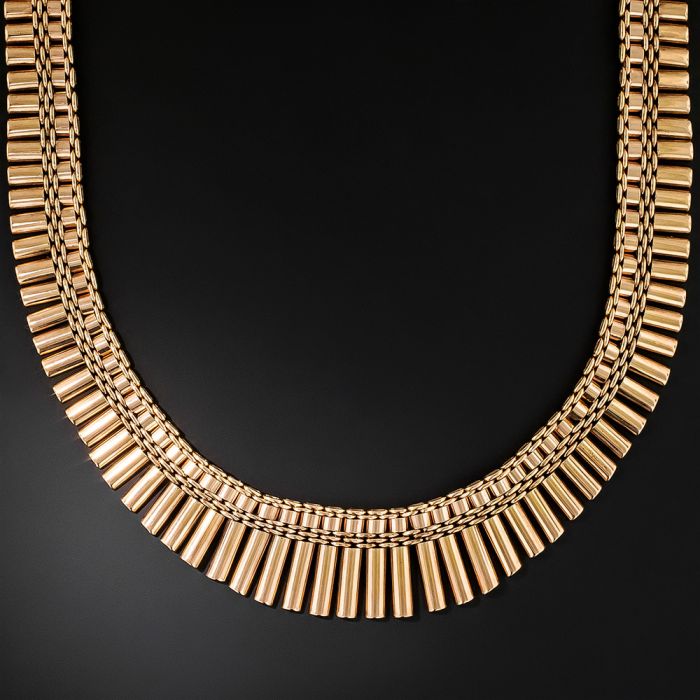 Buy STUNNING 18ct Solid Gold cleopatra Style Necklace Online in India - Etsy