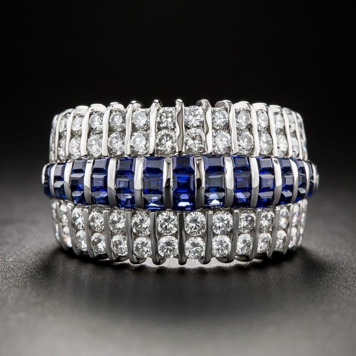 White Gold Finish Blue Sapphire September Charm dubai sahara collection -  Jewellery Online Store