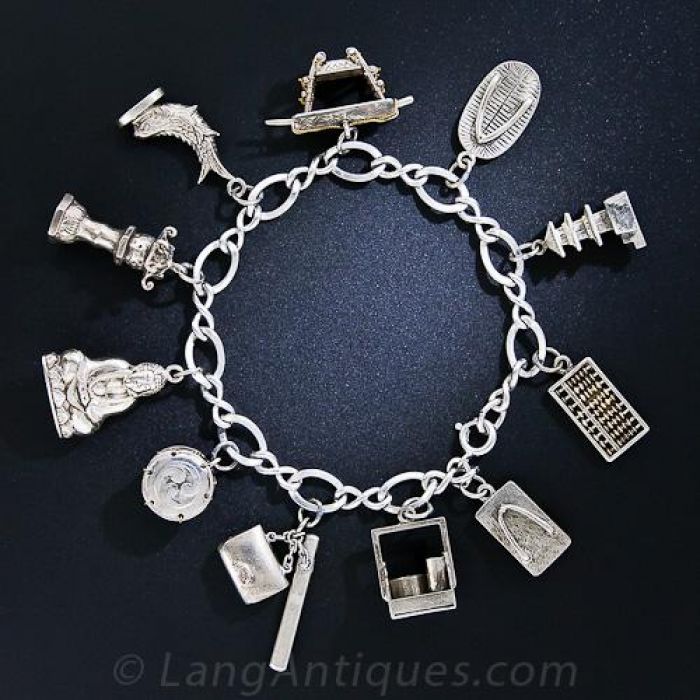 charm bracelet silver