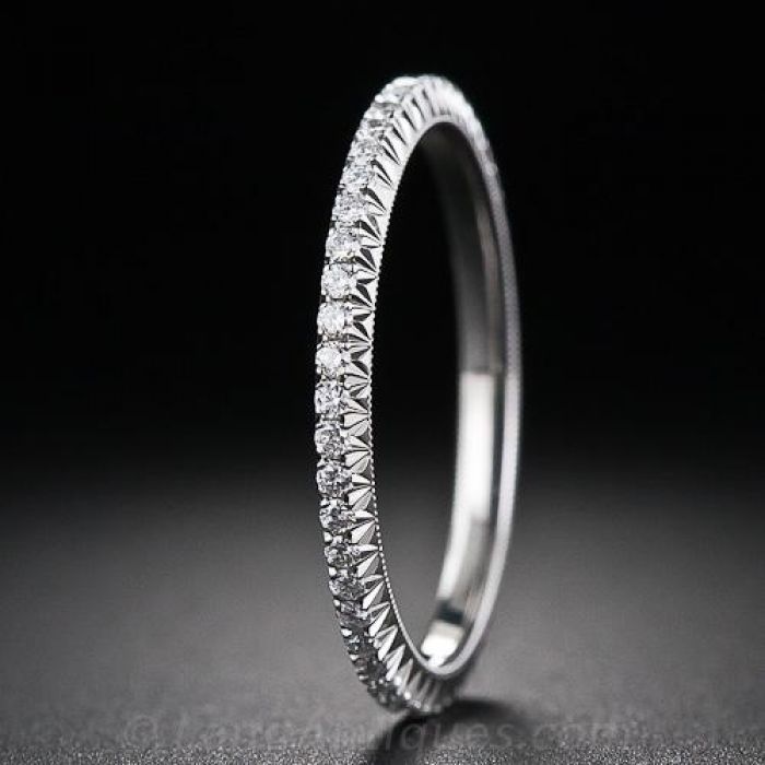 Slim hot sale eternity band