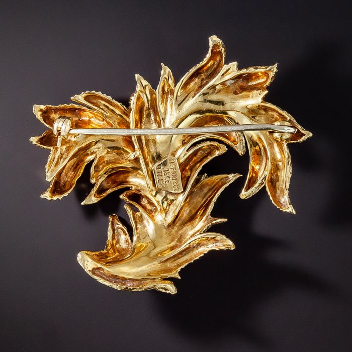 Tiffany & Co. 18K Leaf Brooch