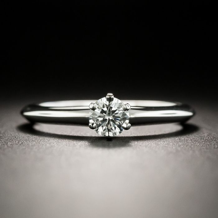 10k Solid White Gold .30 Ct Diamond Engagement Ring Wedding Ring 6.75 #110  | eBay