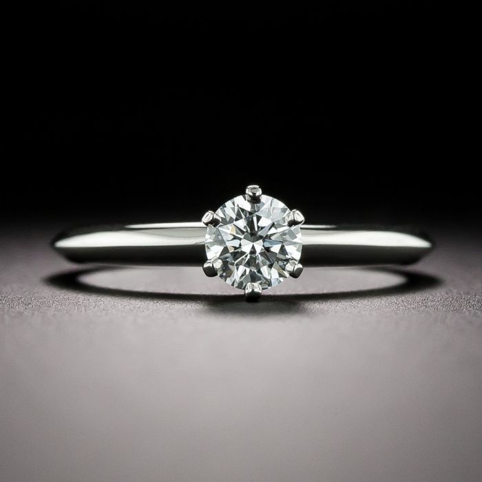 Mid-Century Tiffany Style 1ct Diamond Engagement Ring | Exquisite Jewelry  for Every Occasion | FWCJ