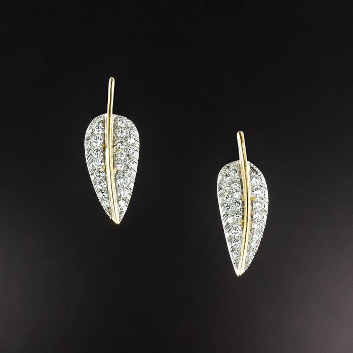 Tiffany leaf store earrings