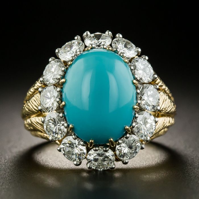 Om toevlucht te zoeken Roest Chaise longue Van Cleef & Arpels Turquoise and Diamond Ring