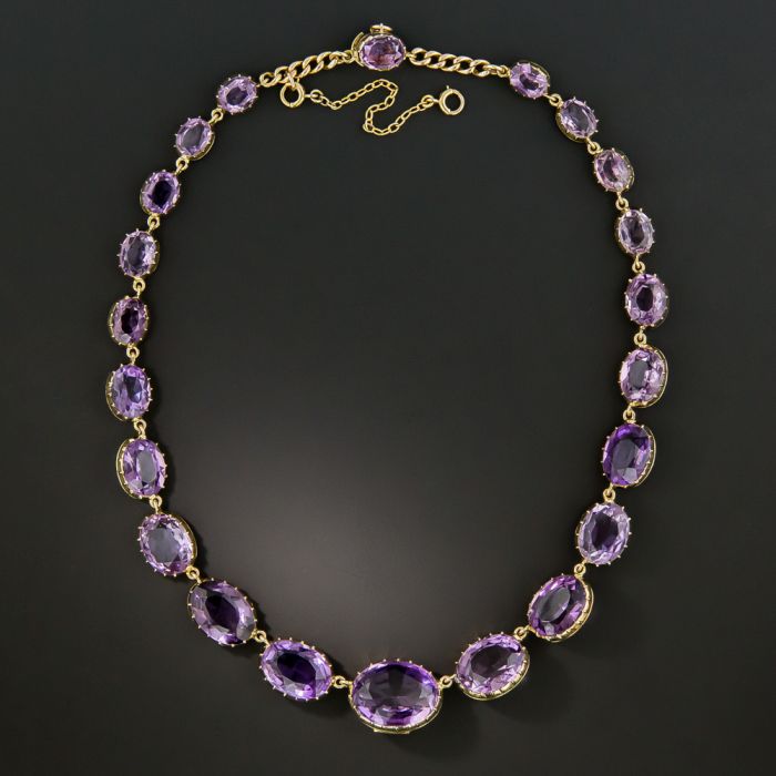 Amethyst riviere necklace deals