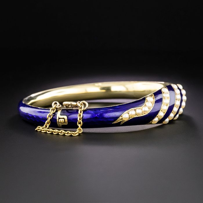 Blue enamel clearance bracelet