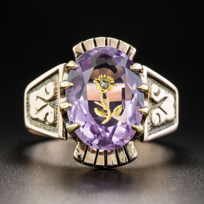 Carved amethyst ring cheap