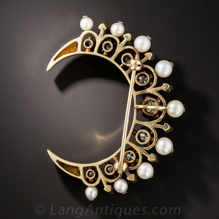 Crescent brooch on sale
