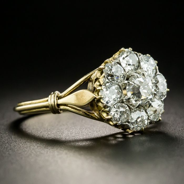 Victorian Diamond Cluster Ring
