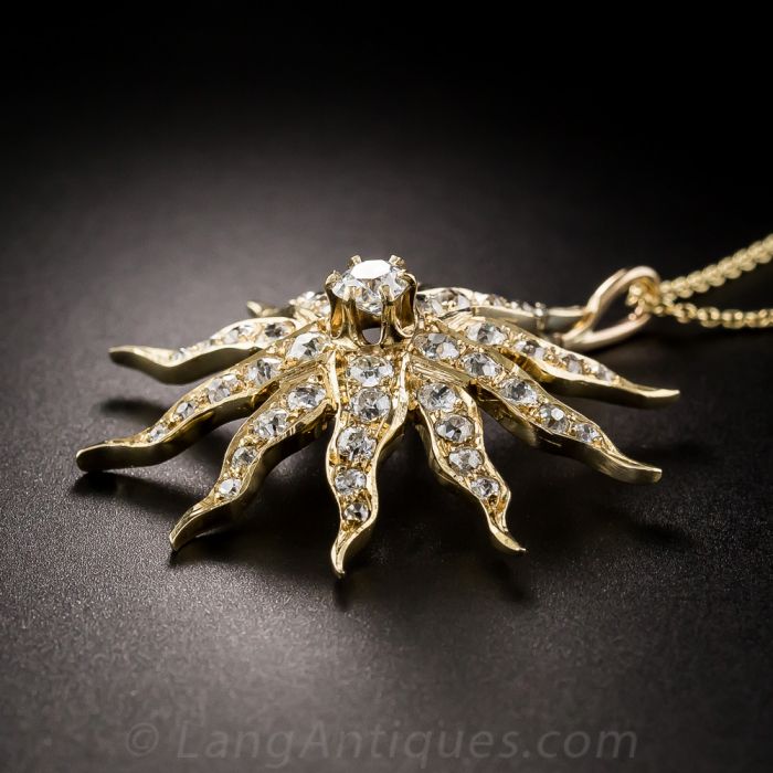 Diamond starburst on sale pendant necklace