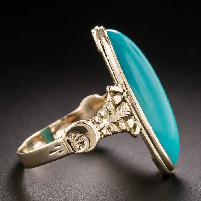 Elongated turquoise ring shop