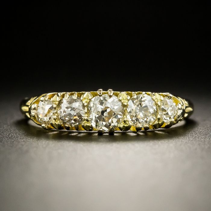 Victorian Five Stone Diamond Ring c.1897