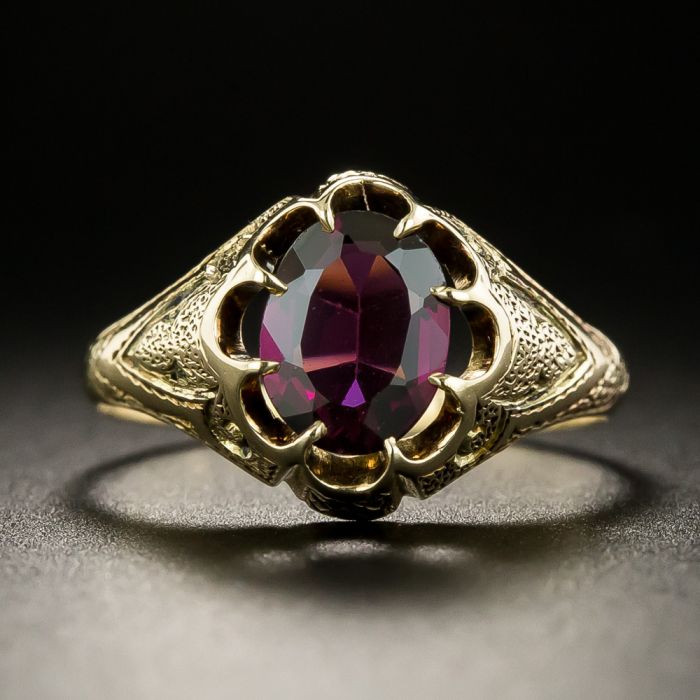 Edwardian deals garnet ring