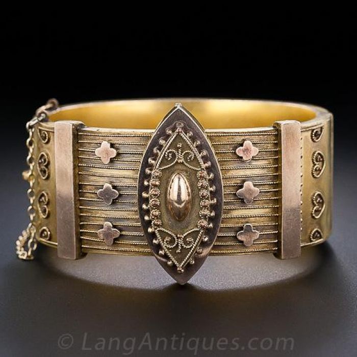 Victorian gold filled bangle bracelet outlet