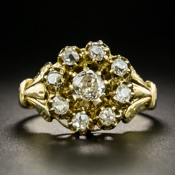 Victorian old mine cut diamond ring clearance