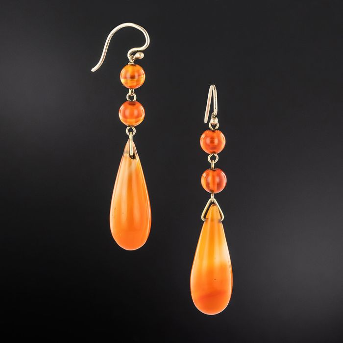 Carnelian drop shop earrings