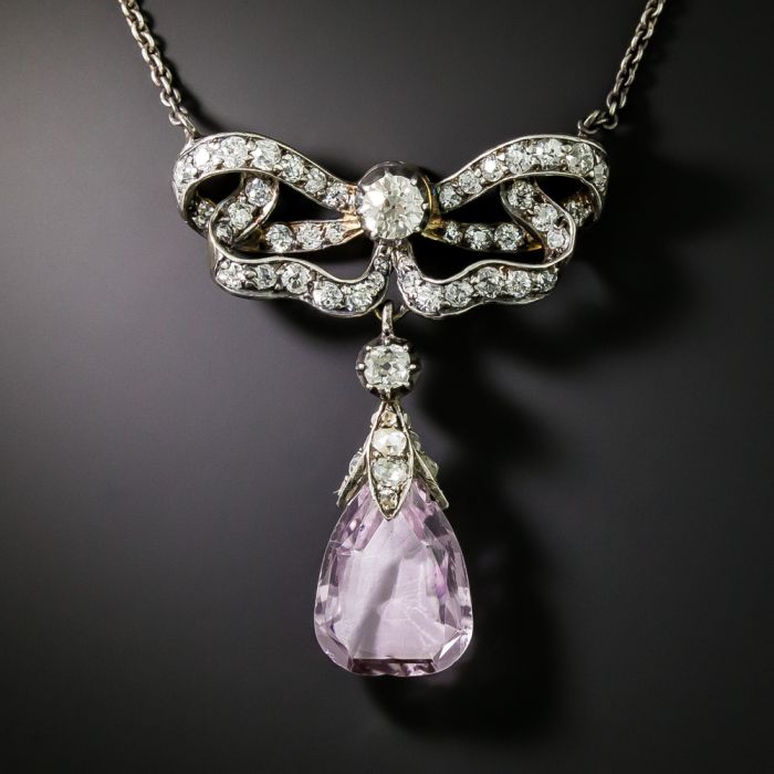 Pink topaz shop pendant necklace