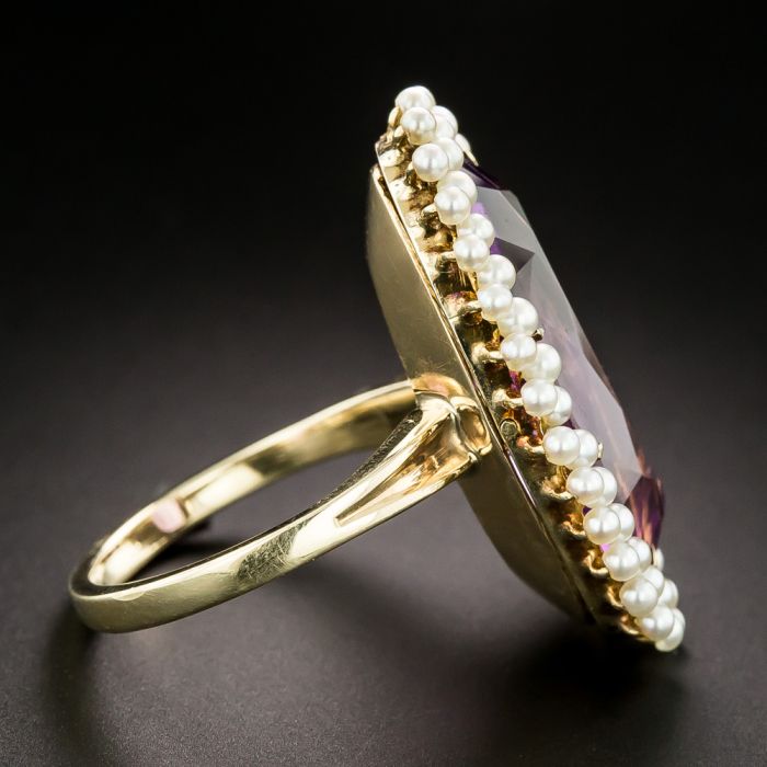 Seed Pearl and Diamond Ring | Antique Dress Rings | AC Silver