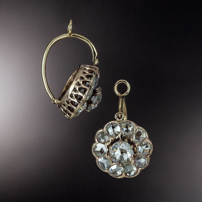 Antique rose cut diamond earrings  Kentshire