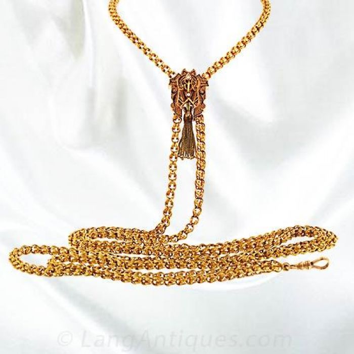 Victorian slide chain necklace on sale