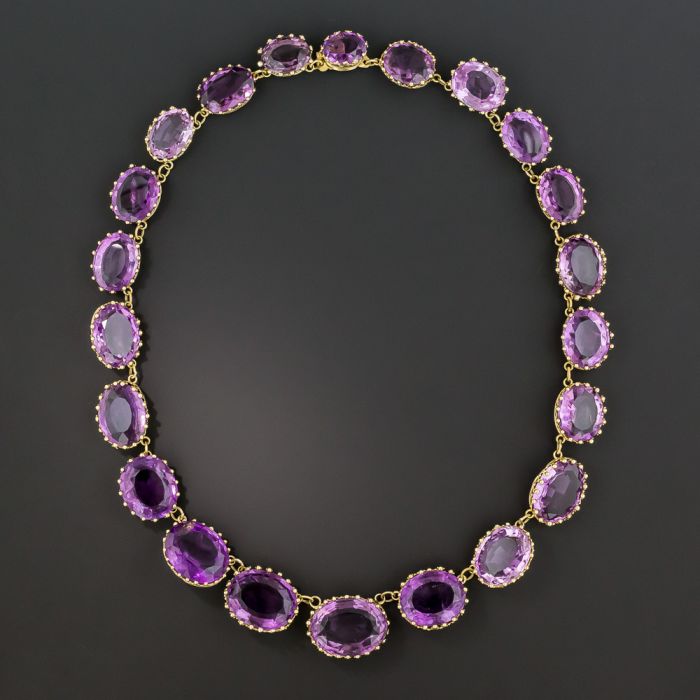 Amethyst riviere necklace deals