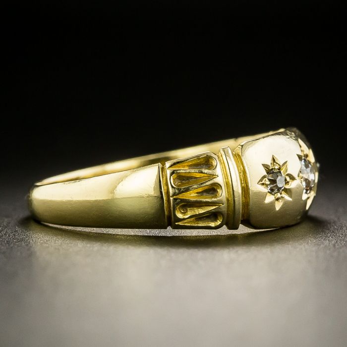 Victorian Three Stone Gypsy Ring English c.1901
