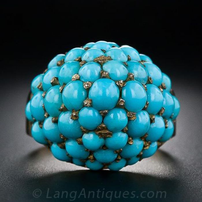 Turquoise discount dome ring