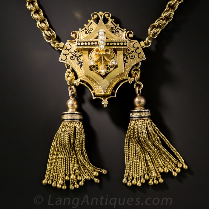 Victorian Twin Tassel Necklace